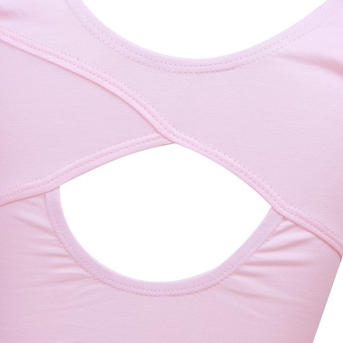 Kid Girl Leotard Ballet Dance Short Sleeves Tank Leotard Cami Gymnastic Bodysuit - Picture 82 of 88