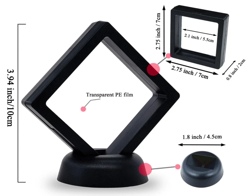 10Pcs 3D Floating Display Case, Used for medals, Antique, Etc Display Box - Image 2 of 4