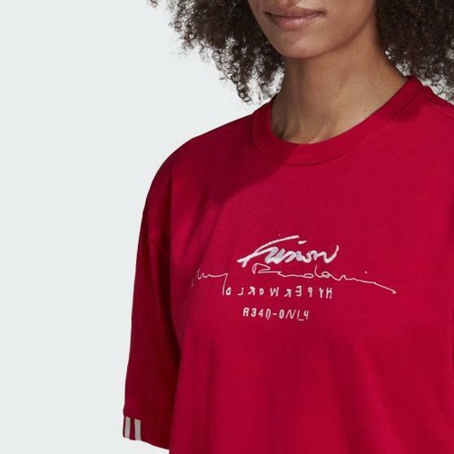 Adidas Originales R.Y.V. Camiseta premium de gran tamaño para mujer roja talla XS 32 GD2977 - Imagen 4 de 12