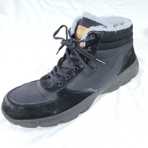 Quatchi Black Boots Gray Faux Fur Lined Winter Hiking Boot Women Size 11 EU 44 - Picture 5 of 12