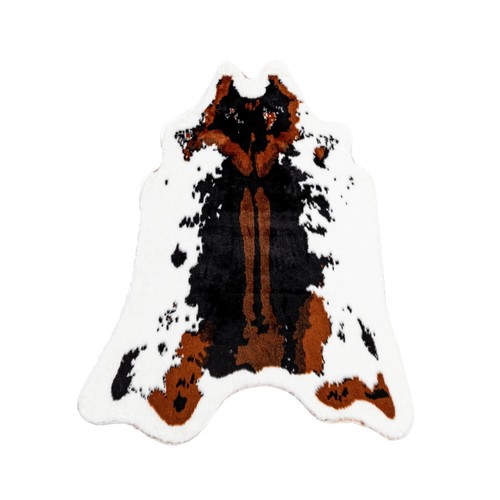 Cow Hide Animal Printed Rug Faux Fur Mat Carpet Blanket bedroom Home 43.3x37.4'' - Picture 7 of 12