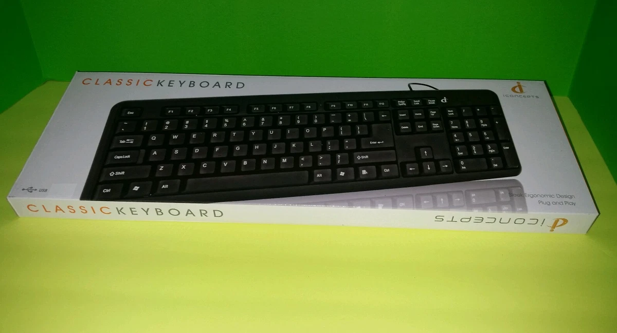 I Concepts USB Classic Keyboard Windows XP Or Later USB Port Or.
