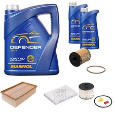 FEBI BILSTEIN Inspektionspaket 7L MANNOL Defender 10W-40 für Peugeot 307 Break
