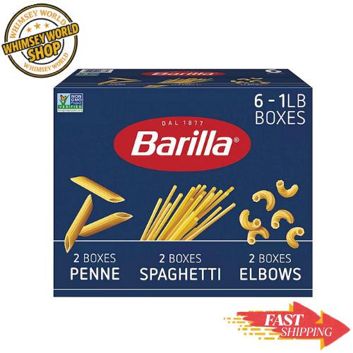 Barilla Pasta Variety Pack, 6 Pack(2 elbow, 2 spaghetti, 2 penne pasta), 1 lb - Imagen 1 de 7