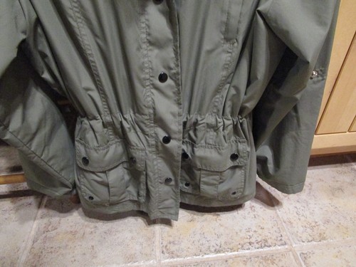 STYLE & CO SPORT SMALL WOMENS LINED LIGHTWEIGHT WIND RAIN JACKET OLIVE GREEN - Picture 6 of 13