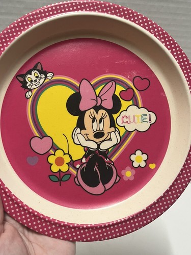 Disney Minnie Mouse Teller rosa Herz süße Katze - Bild 2 von 5