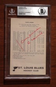 St-Louis-Blues-Signed-Autographed-Jacques-Plante-Postcard-Photo-Auto