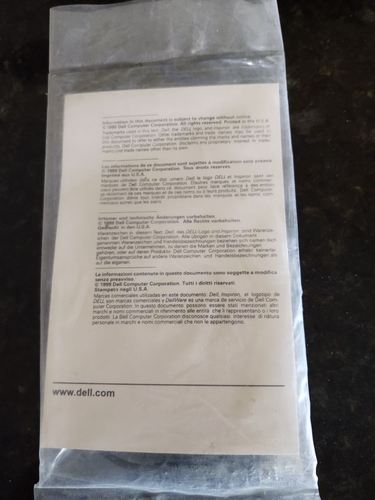 9086C DELL INSPIRON SYSTEMS COMPOSITE TV-OUT ADAPTER CABLE 1999 NEW - Picture 3 of 4