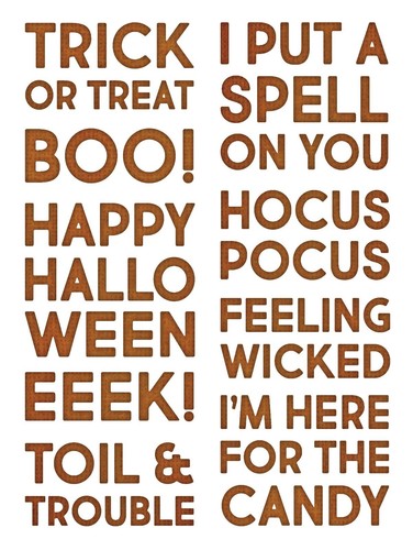 Neu nicht mehr produziert Sizzix Thinlits Halloween fetter Text 9 Stck. #665995 Einzelhandel $34,99 Holtz - Bild 8 von 12