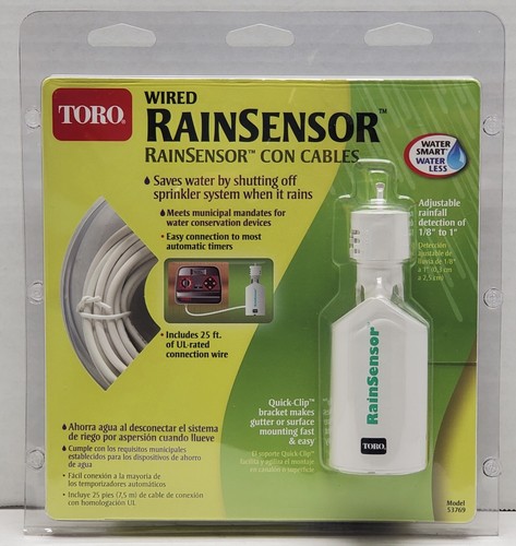 Toro 53769 Sprinkler System Wired Rain Sensor White - Picture 1 of 3