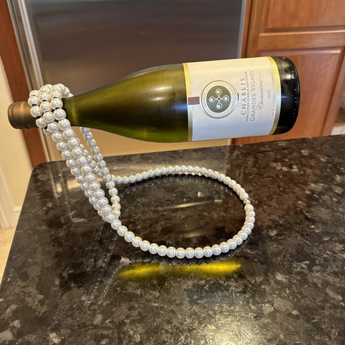 Single Wine Bottle Holder Pearl Necklace Wine Stand Desktop Decoration Wine Rack