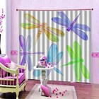Dragonfly Light Wings Printing 3D Blockout Curtains Fabric Window Home Decor