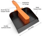 NEW HEAVY DUTY METAL DUSTPAN AND BRUSH STEEL DUST PAN AND STIFF PVC BRUSH