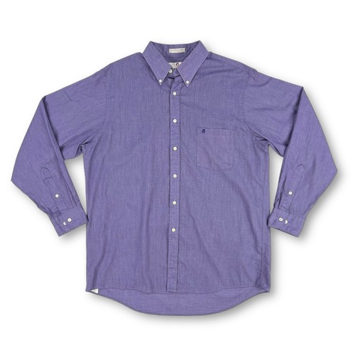 Camisa vintage Etienne Aigner para hombre púrpura micro cuadros abotonada 16,5 - 34/35 - Imagen 2 de 17