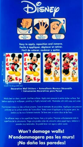 Disney Topolino e Minnie set decalcomanie adesivi da parete rimovibili nuovo!! - Foto 12 di 12
