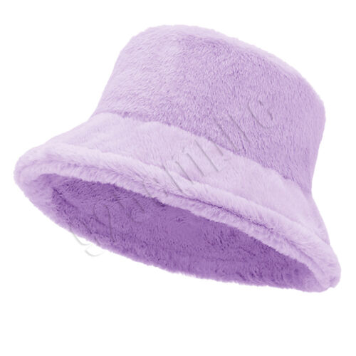 Peluche esponjoso cubo sombrero mujer revestimiento cálido invierno piel sintética acogedor ala ancha invierno - Imagen 21 de 25