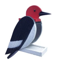 Hanging WOODPECKER Shaped Bird Feeder -  Amish Made in USA