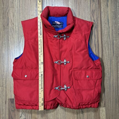 De colección Polo Ralph Lauren Para hombres Talla L Chaleco Rojo Plumón Bombero Cierre Palanca Raro - Imagen 5 de 12