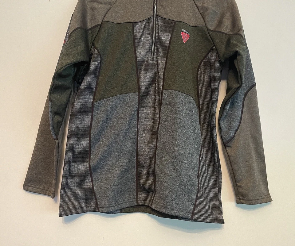 GORAL EXTREME SUPREME APEX Mens Khaki Green Grey Jacket Size Small Full Zipper - Image 4 of 4