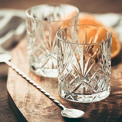 Set Of 2 Crystal Whiskey Glasses Bar Gift Scotch, Bourbon G&T Tumblers BOXED - Picture 5 of 7