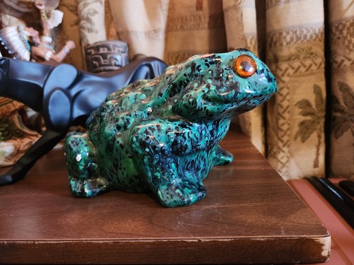 Vintage Large Ceramic Frog Toad Figurine - Picture 2 of 4