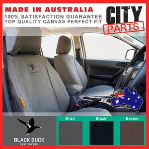 Black Duck Canvas Rear Bench Seat Covers Ranger Px Xl Xlt Dual Cab