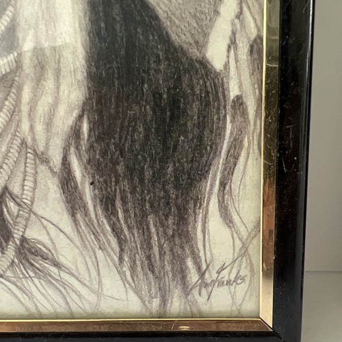 Amy Frank's Litho Chief And Child And Mother And Child Litho Signed Framed 8x10 - Picture 10 of 12