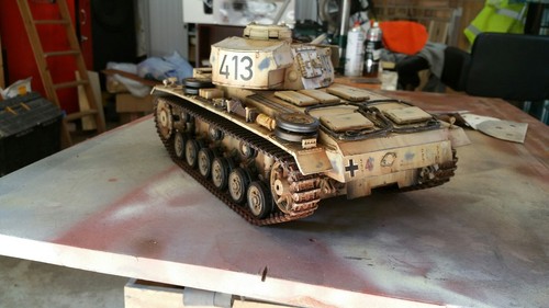 heng long 1/16 panzer iii rc model tank custom painted ,pro version - 第 9/24 張圖片
