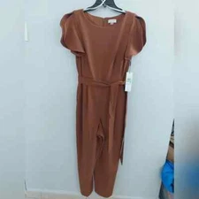 CALVIN KLEIN TULIP SLEEVE CROPPED JUMPSUIT, SIZE 8 NWT