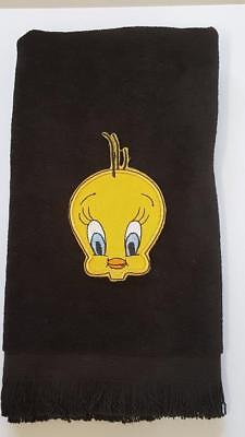 Tweety bird fingertip TOWEL LOOKS CUTE cartoon FREE SHIP black vintage applique