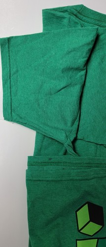 New Mojang Minecraft Boy's Green Creeper 2 Sided Short Sleeve Shirt Size XL NWT - Picture 4 of 9