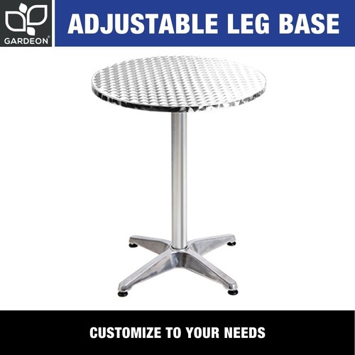 6pcs Adjustable Aluminium Outdoor round Bar Table Aluminium Cafe Table Round - Picture 6 of 12