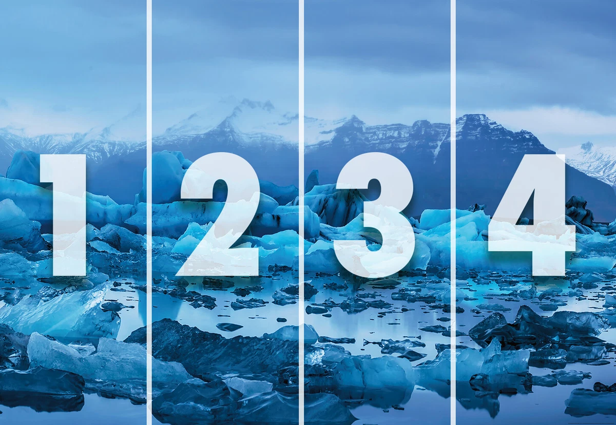 Thick iceberg wallpaper with adhesive 368x254cm Floating ice wall mural