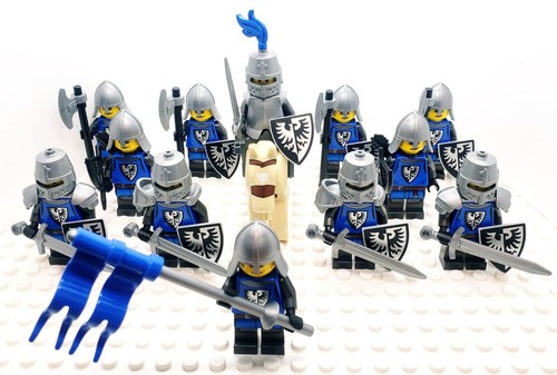 Lego Castle New Black Falcon Knights Army Soldiers Fully Equipped (12 Figures) - Picture 1 of 10