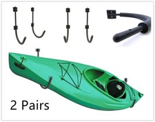 2 Pairs Kayak Storage Hanger Rack for Canoe Paddle Kayak Wall Mount Hanging Hook