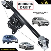 Partsline LèVe-Vitre Elektrisch Hinten Rechts FüR Opel Astra H 2004-2011 Schwarz