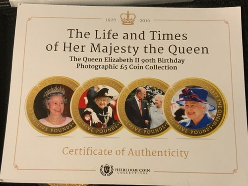 Life & Times Of Queen Elizabeth II 90th Birthday £5 Tristan Da Cunha 4 Coin Set - Bild 8 von 11