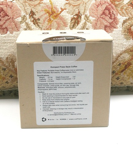 CAFFLANO KOMPACT BLACK PORTABLE TRAVEL COFFEE MAKER HOT OR COLD BREW PRESS STYLE - Picture 11 of 11