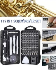117 in 1 Screwdriver Set Flute Clarinet Saxophone Repair Tool Kit NEW
