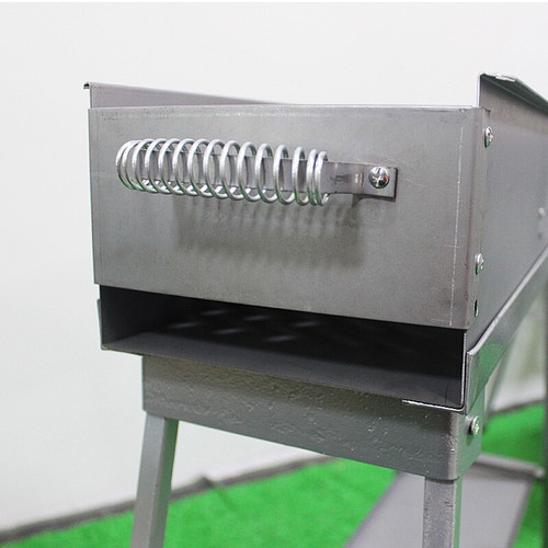 120CM Zinc-Iron Alloy Charcoal Hibachi BBQ w/ Stainless Steel Grill Rack Skewers - Picture 7 of 9