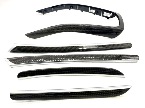 2013-2017 AUDI S5 B8.5 CARBON FIBER TRIM SET FRONT REAR CENTER LEFT RIGHT OEM - Bild 1 von 15