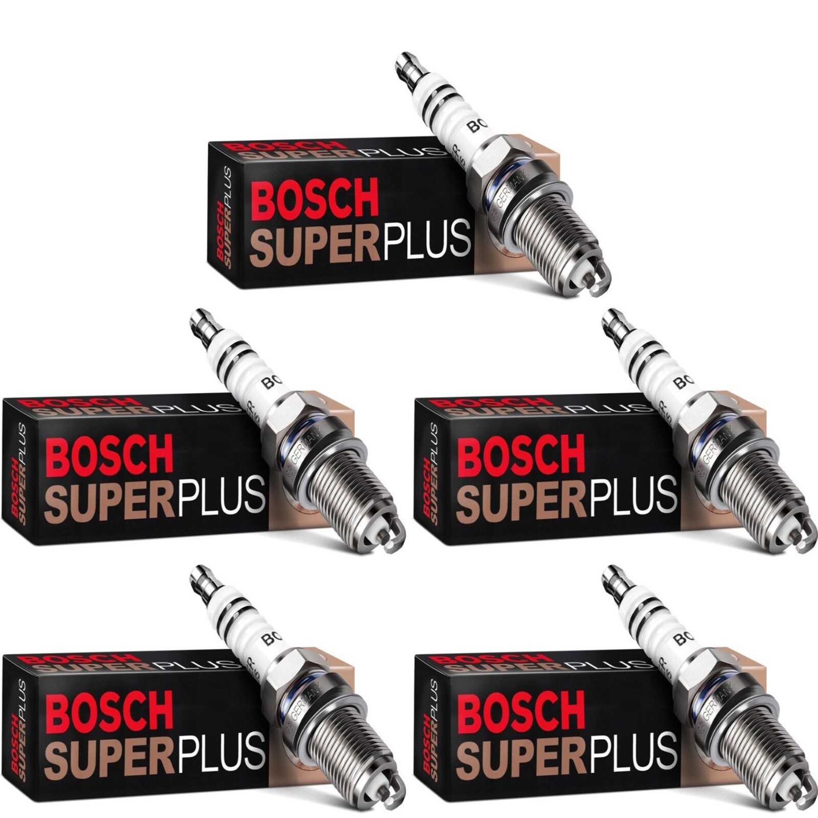 5 pcs Bosch Copper Core Spark Plugs For 2007-2010 VOLVO C30 L5-2.4L