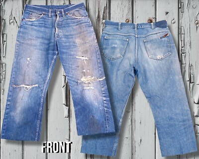 Vintage Crop Baggy Jeans  Ranchcraft  Foremost From J.C.P. Co 33  X 23 