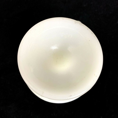 Vintage Fire King Cup Pedestal Milk Glass Mug USA Rare Red Logo FK - Picture 6 of 7