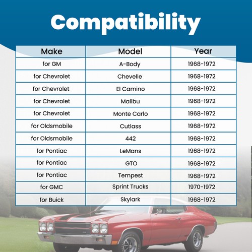 Rear Upper Lower Control Trailing Arms Brace for 1968-1972 Chevy Chevelle A-Body - Picture 5 of 12