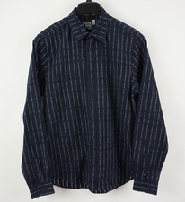 Scotch  Soda All Over Print Men's Large Long Sleeve Navy Blue Button Up Shirt