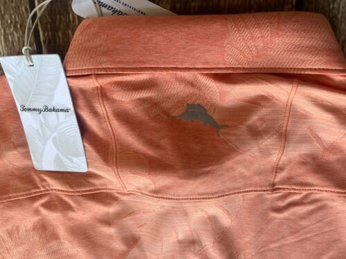 TOMMY BAHAMA ISLANDZONE DELRAY FROND POLO DAYTONA PEACH MENS LARGE NEW $110 - Picture 8 of 8