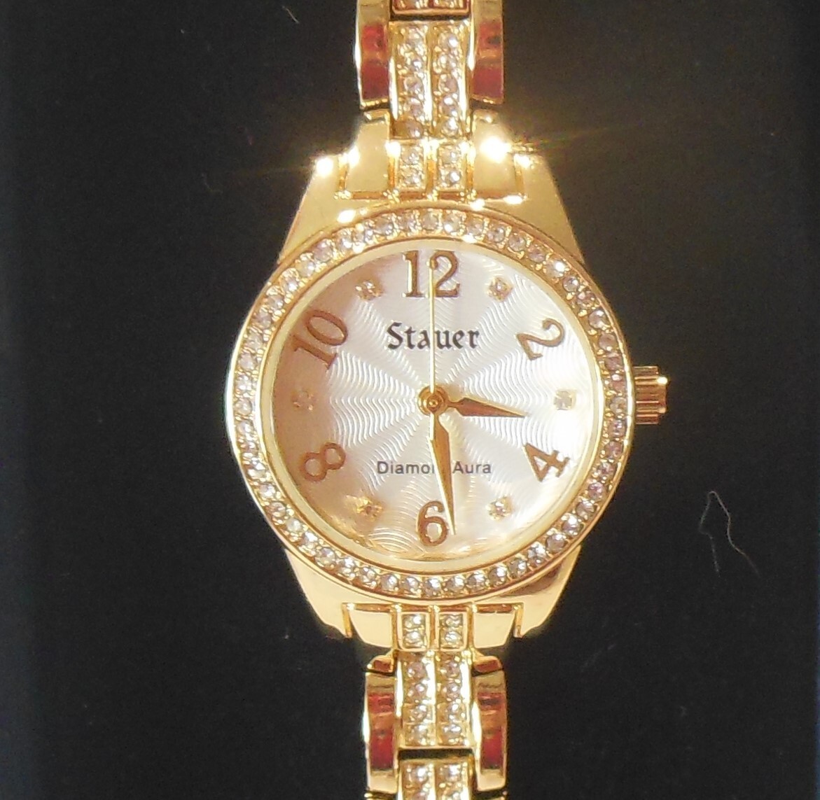 NEW MIB Stauer Marilyn Rhinestone Quartz Watch #48674 NEEDS  display picture 1