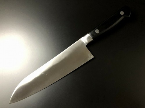 Cuchillo de chef japonés ARITSUGU aleación Santoku acero al carbono 180 mm 7,08" cocina N - Imagen 5 de 12