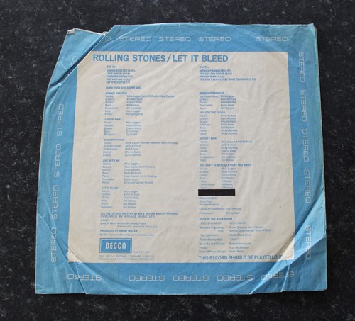 ROLLING STONES LET IT BLEED EARLY UK VINYL LP STEREO DECCA SKL 5025 PEEPHOLE - Picture 4 of 9